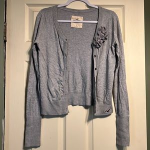 Hollister Flower Detail Button Up Cardigan